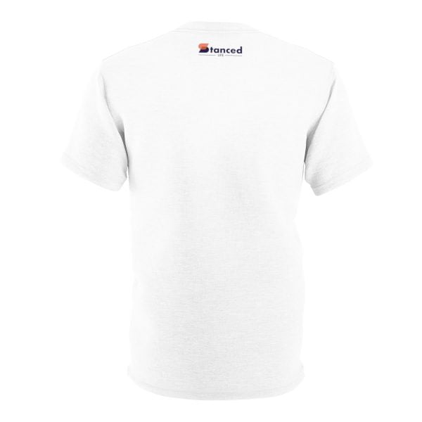 A Stanced Life Unisex Simple Tee with the Stanced Life logo displayed on the back