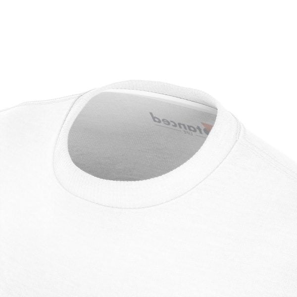 A Unisex white Stanced Life Simple Tee with a Stanced Life logo on it.