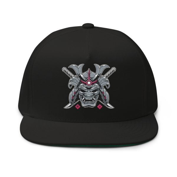 A Toyota Supra MKIV "The Samurai" Flat Bill Cap with an image of a samurai.