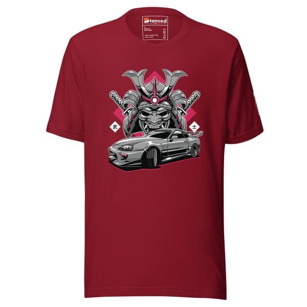 A men's Toyota Supra MKIV "The Samurai" unisex t-shirt featuring an image of a Samurai car.