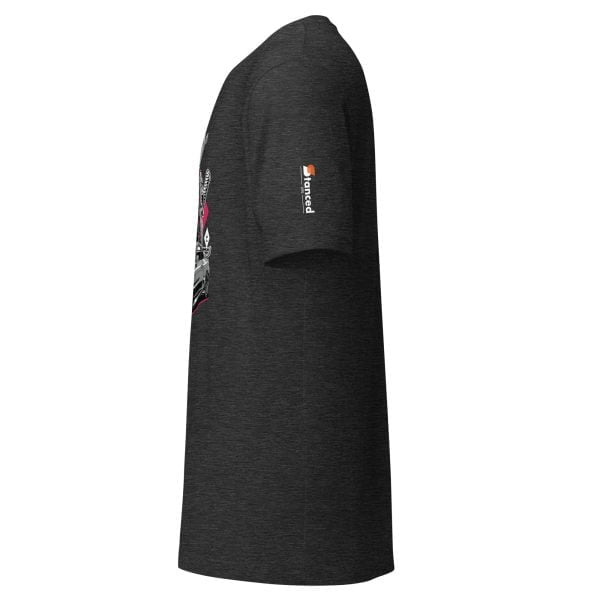 A Toyota Supra MKIV "The Samurai" unisex t-shirt with an image of a cat on it.