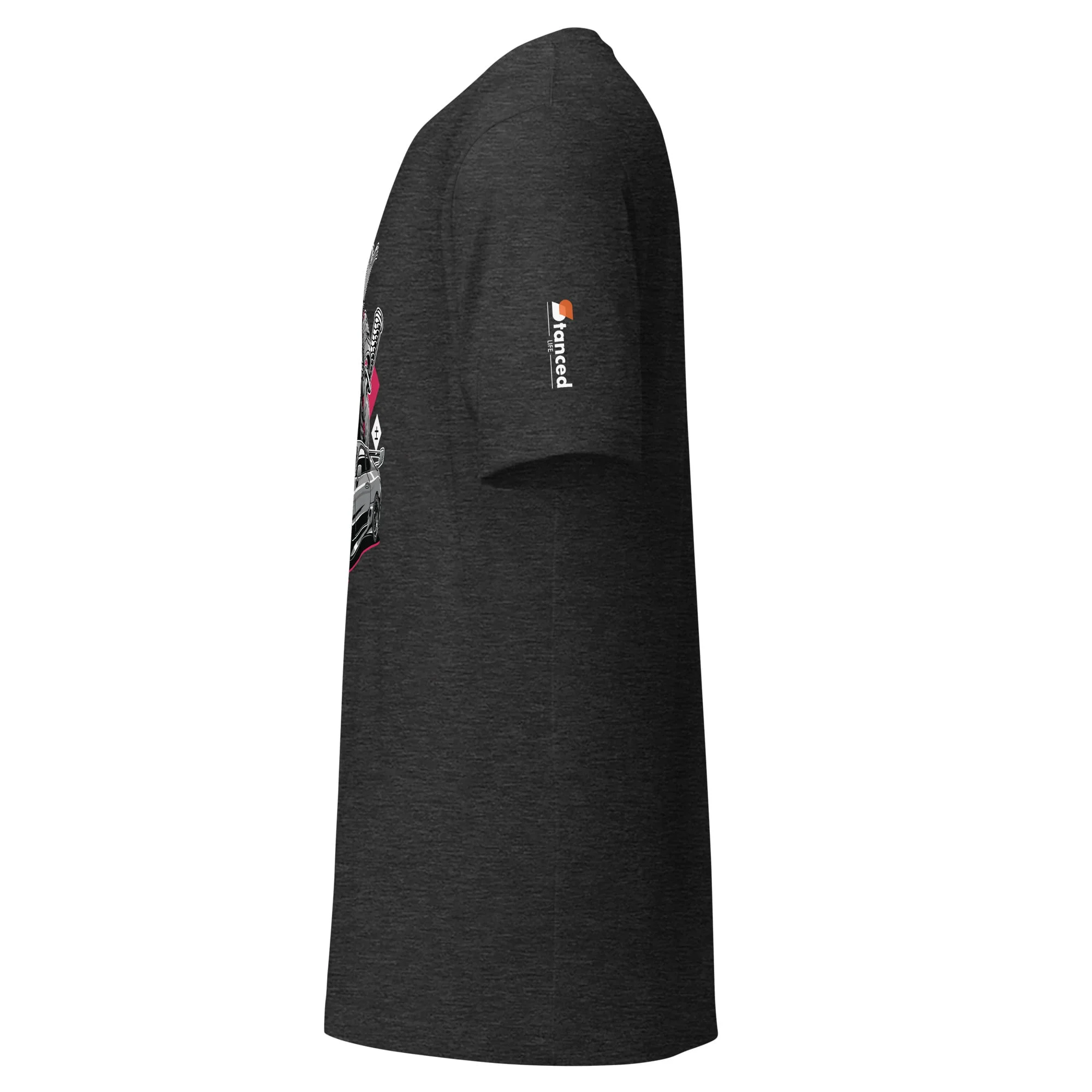 A Toyota Supra MKIV "The Samurai" unisex t-shirt with an image of a cat on it.