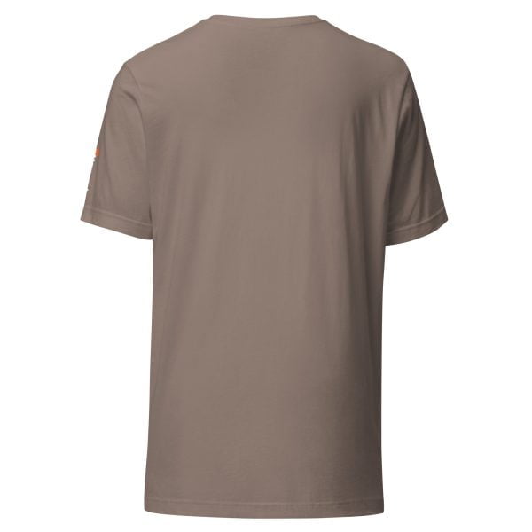 The back view of a man wearing a Toyota Supra MKIV "The Samurai" unisex t-shirt.