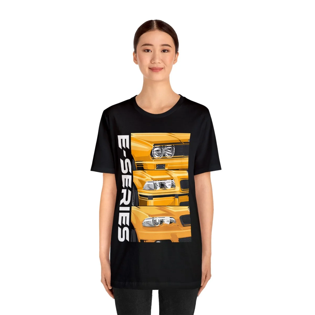 Yellow BMW E-Series Generations Unisex Jersey Short Sleeve Tee - Image 27