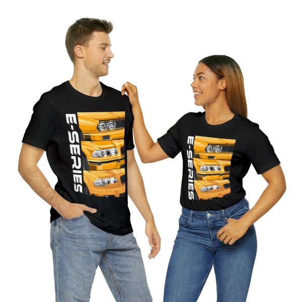 Yellow BMW E-Series Generations Unisex Jersey Short Sleeve Tee