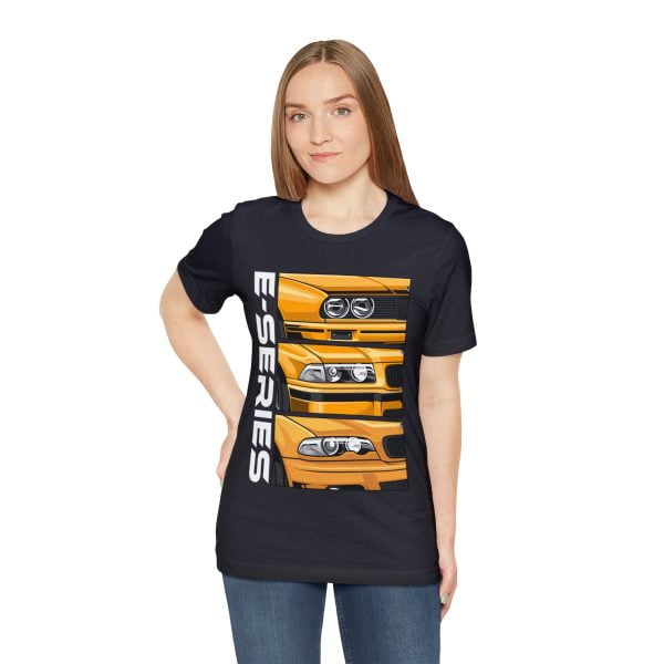 Yellow BMW E-Series Generations Unisex Jersey Short Sleeve Tee