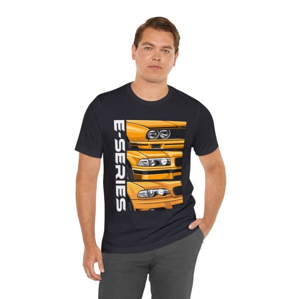 Yellow BMW E-Series Generations Unisex Jersey Short Sleeve Tee