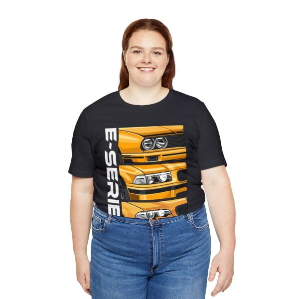 Yellow BMW E-Series Generations Unisex Jersey Short Sleeve Tee