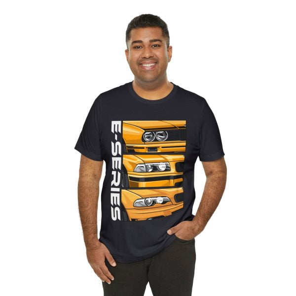 Yellow BMW E-Series Generations Unisex Jersey Short Sleeve Tee