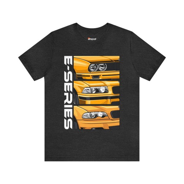 Yellow BMW E-Series Generations Unisex Jersey Short Sleeve Tee
