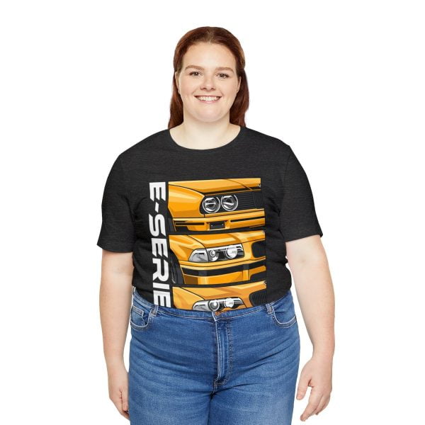 Yellow BMW E-Series Generations Unisex Jersey Short Sleeve Tee