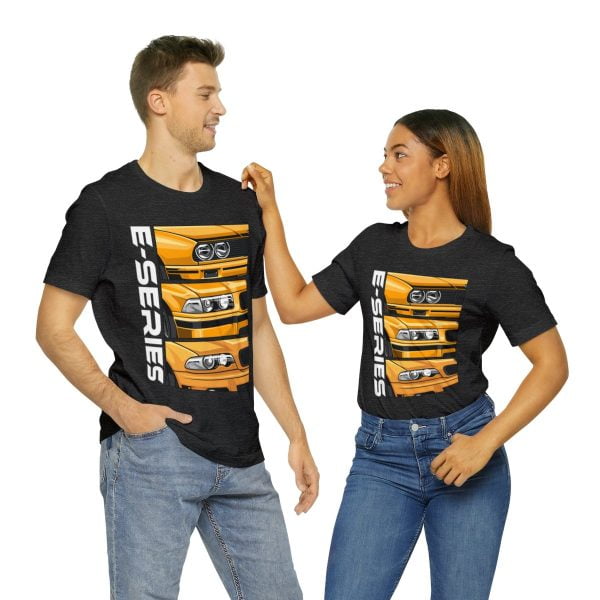 Yellow BMW E-Series Generations Unisex Jersey Short Sleeve Tee