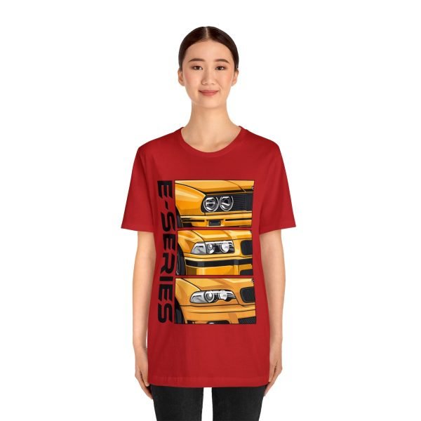 Yellow BMW E-Series Generations Unisex Jersey Short Sleeve Tee