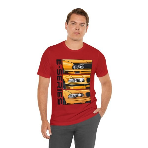Yellow BMW E-Series Generations Unisex Jersey Short Sleeve Tee