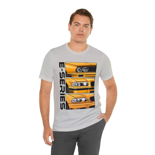 Yellow BMW E-Series Generations Unisex Jersey Short Sleeve Tee