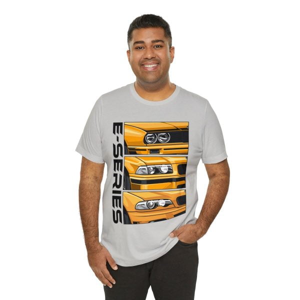 Yellow BMW E-Series Generations Unisex Jersey Short Sleeve Tee