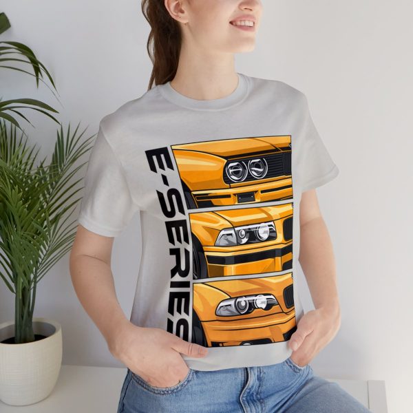 Yellow BMW E-Series Generations Unisex Jersey Short Sleeve Tee