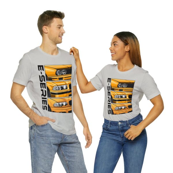 Yellow BMW E-Series Generations Unisex Jersey Short Sleeve Tee