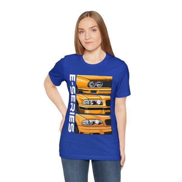 Yellow BMW E-Series Generations Unisex Jersey Short Sleeve Tee