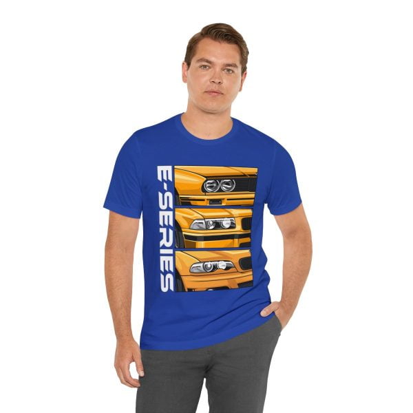 Yellow BMW E-Series Generations Unisex Jersey Short Sleeve Tee