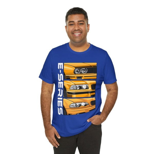 Yellow BMW E-Series Generations Unisex Jersey Short Sleeve Tee