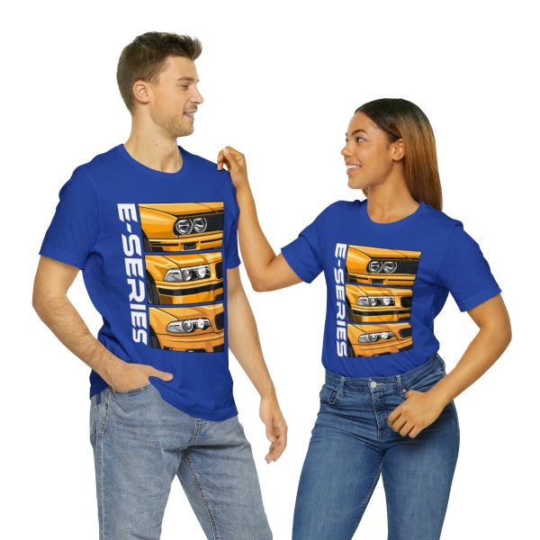 Yellow BMW E-Series Generations Unisex Jersey Short Sleeve Tee