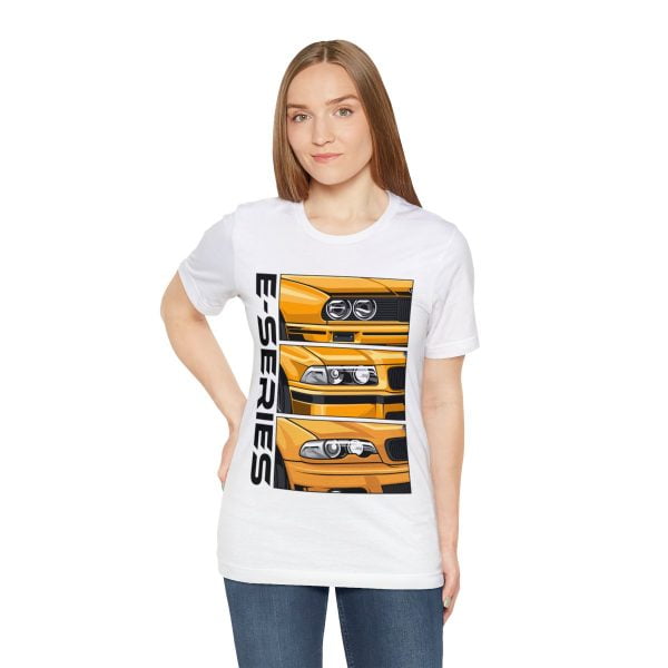 Yellow BMW E-Series Generations Unisex Jersey Short Sleeve Tee