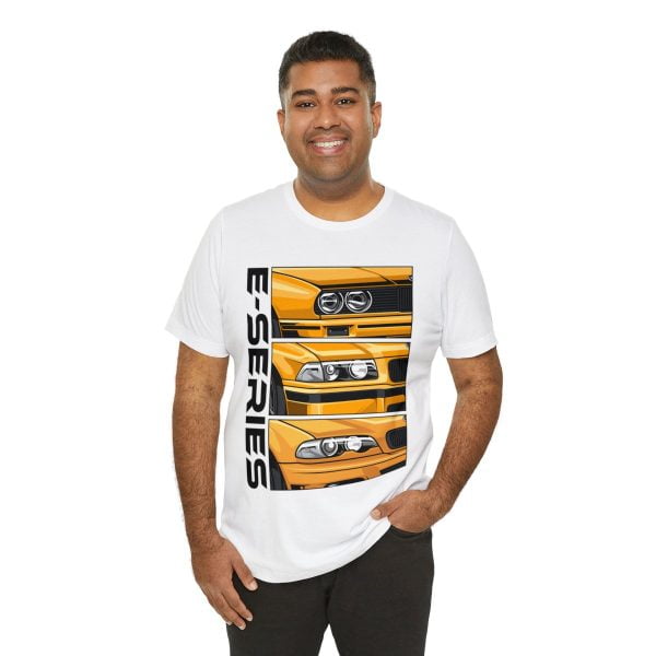 Yellow BMW E-Series Generations Unisex Jersey Short Sleeve Tee