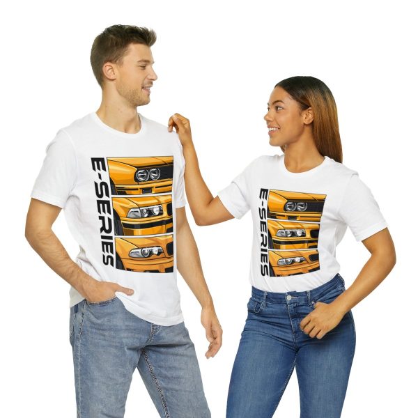 Yellow BMW E-Series Generations Unisex Jersey Short Sleeve Tee