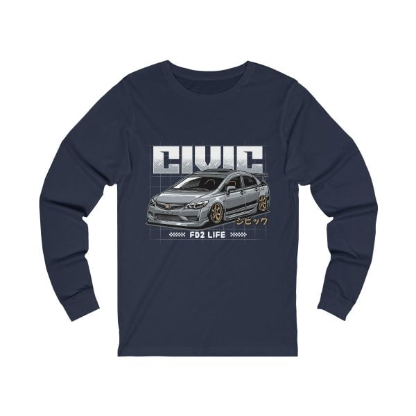 Honda Civic "FD2 Life" Unisex Jersey Long Sleeve Shirt