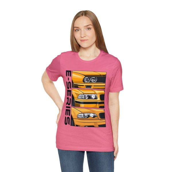 Yellow BMW E-Series Generations Unisex Jersey Short Sleeve Tee