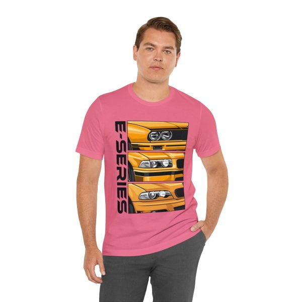 Yellow BMW E-Series Generations Unisex Jersey Short Sleeve Tee