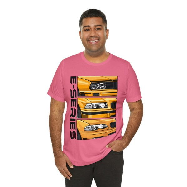 Yellow BMW E-Series Generations Unisex Jersey Short Sleeve Tee