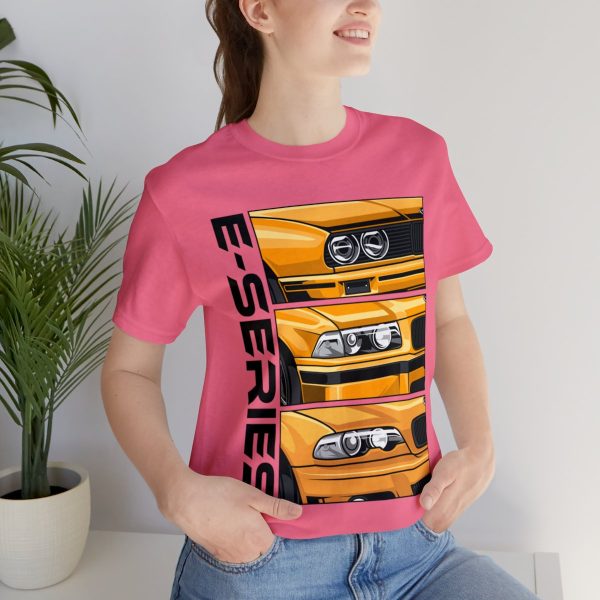 Yellow BMW E-Series Generations Unisex Jersey Short Sleeve Tee