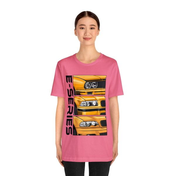 Yellow BMW E-Series Generations Unisex Jersey Short Sleeve Tee