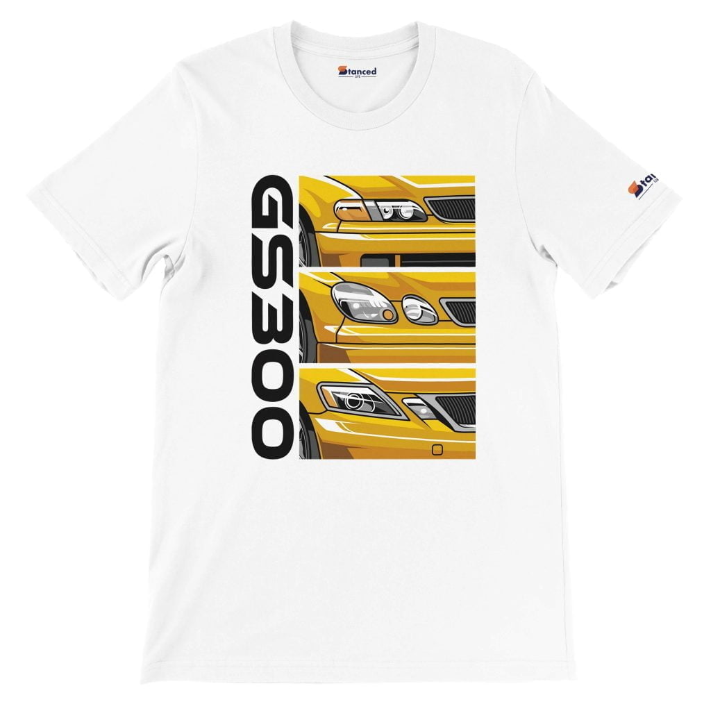 JZX161 JZS147 3GS Lexus GS300 Generations Premium Unisex Crewneck T-shirt (Yellow)
