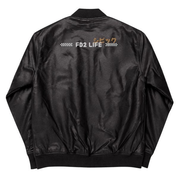 StancedLife Honda Civic "FD2 Life" Leather Bomber Jacket