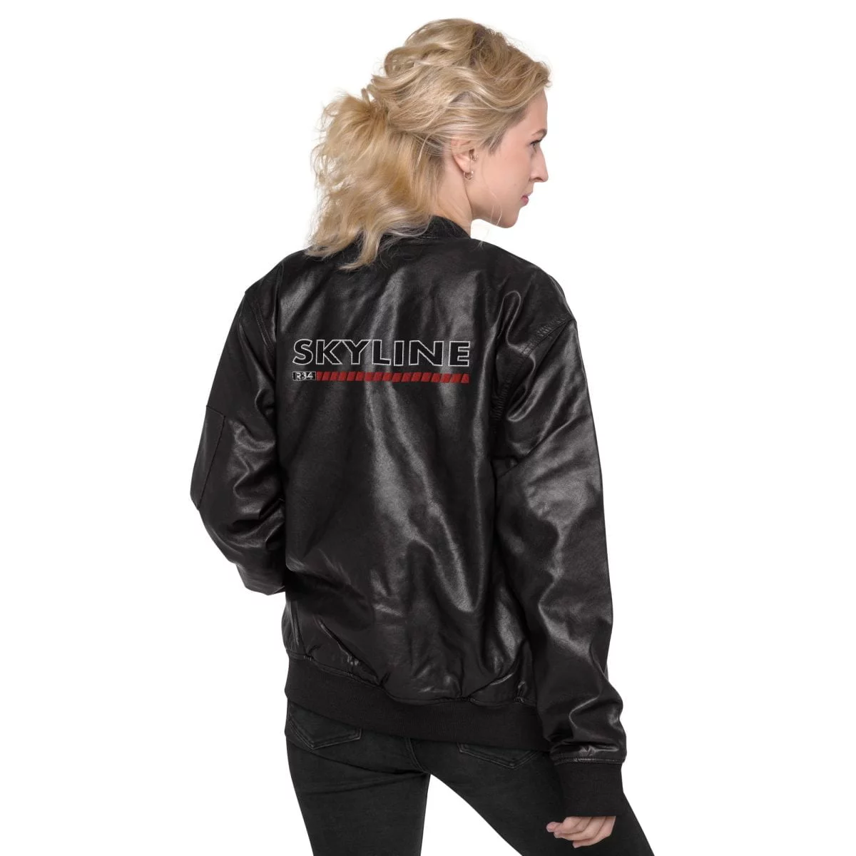 Nissan Skyline R34 Leather Bomber Jacket - Image 27