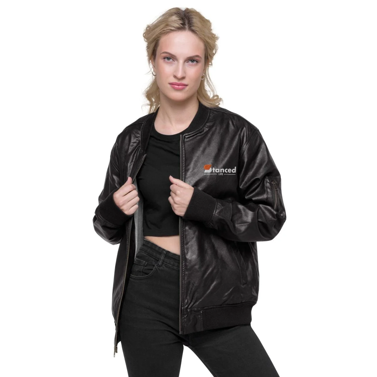 Nissan Skyline R34 Leather Bomber Jacket - Image 9