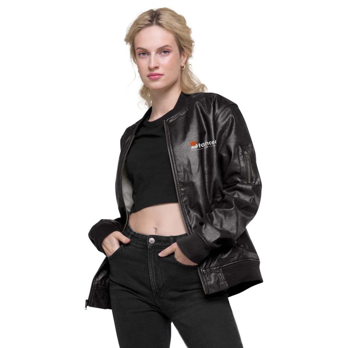 Nissan Skyline R34 Leather Bomber Jacket - Image 7