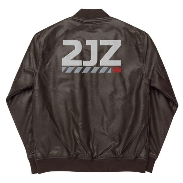 A StancedLife "2JZ" Leather Bomber Jacket.