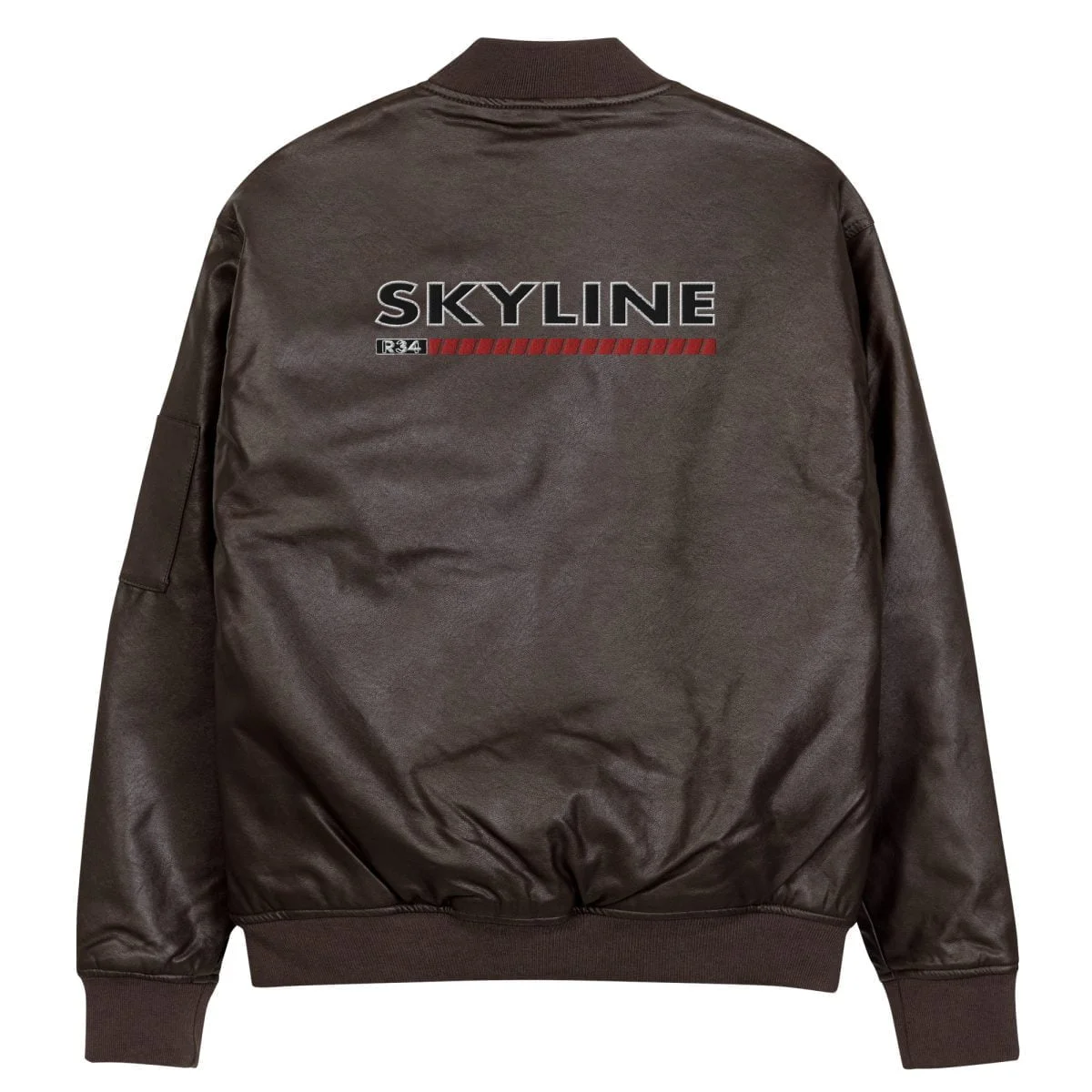 Nissan Skyline R34 Leather Bomber Jacket - Image 14
