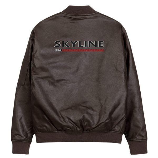 Nissan Skyline R34 Leather Bomber Jacket