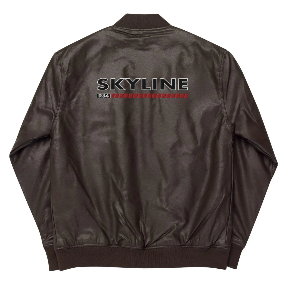 Nissan Skyline R34 Leather Bomber Jacket - Image 33