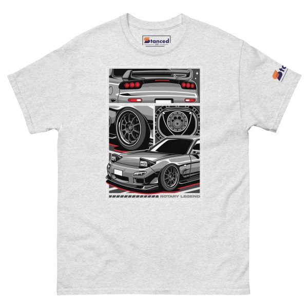 Mazda RX7 Car T-Shirt "Rotary Legend" - Men's