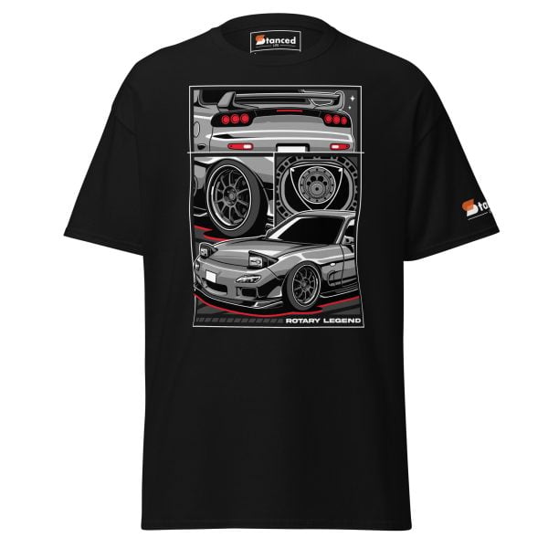 Mazda RX7 Car T-Shirt "Rotary Legend" - Men's