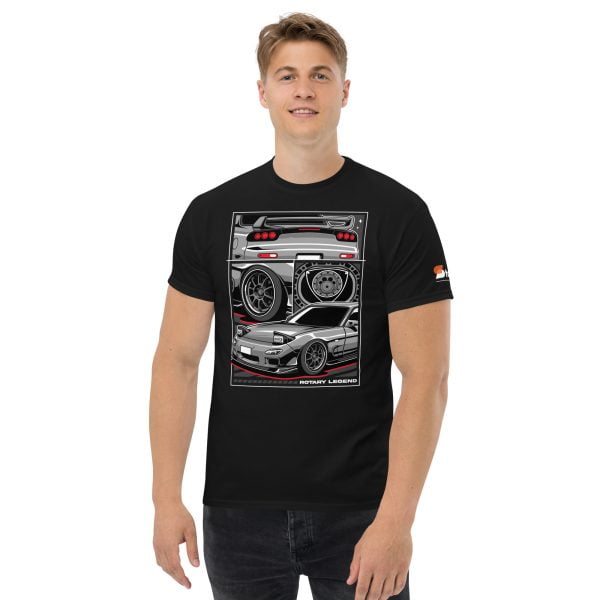 Mazda RX7 Car T-Shirt "Rotary Legend" - Men's