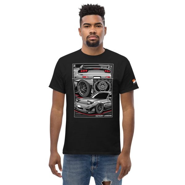 Mazda RX7 Car T-Shirt "Rotary Legend" - Men's