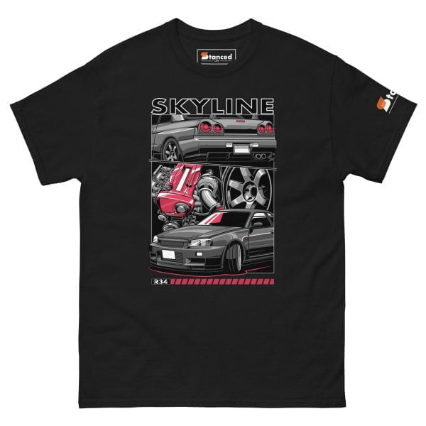 Nissan Skyline R34 GTR Men's Car Graphic T-shirt