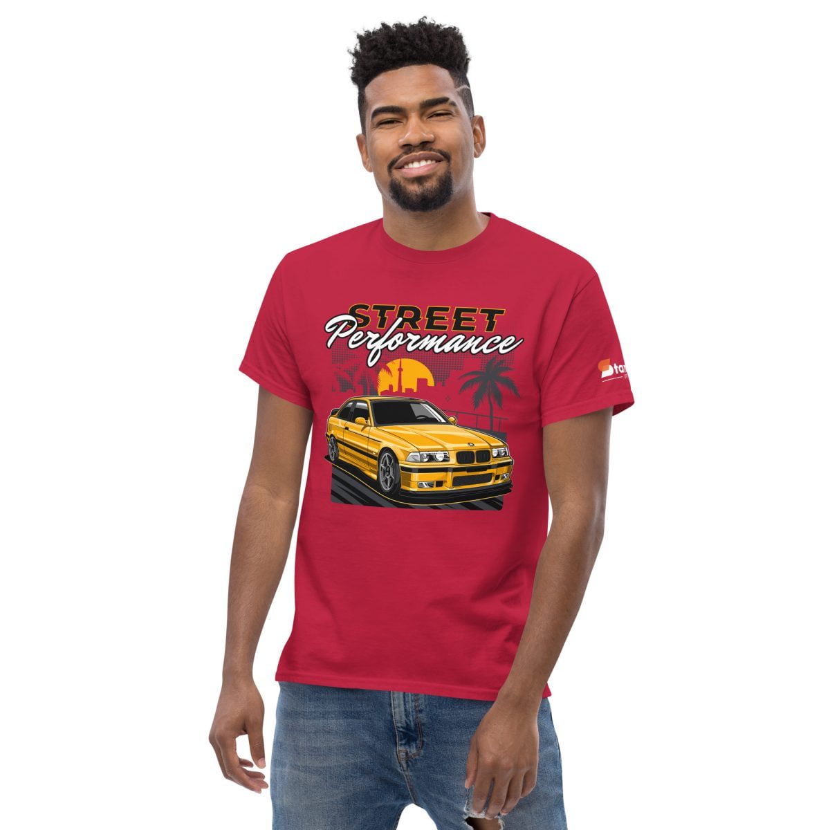 BMW E36 Men's classic tee "Street Performance" - Yellow Print - Image 24